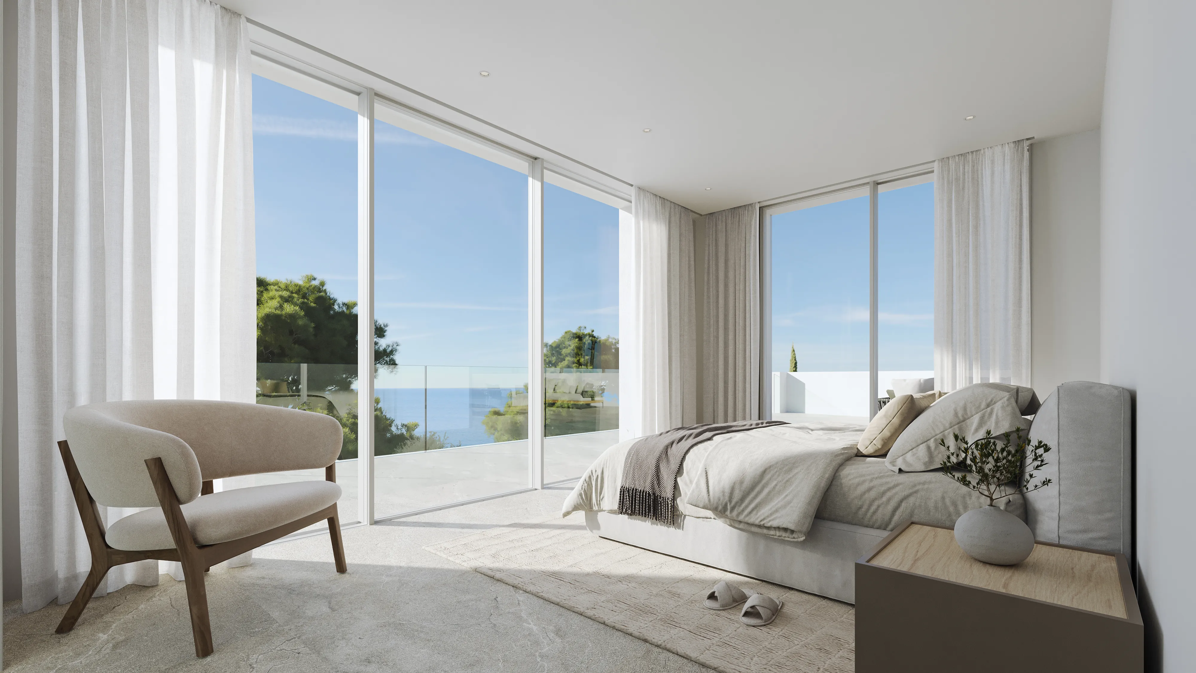 Modern newly built villa with private pool and large sea view terrace-6