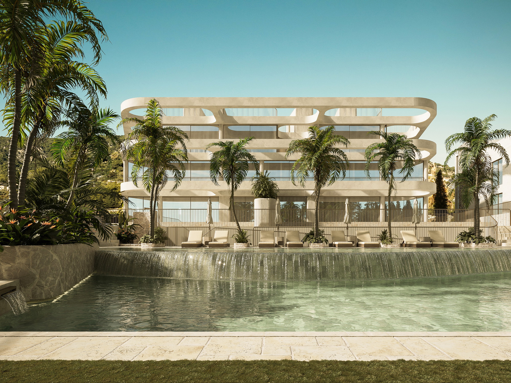 High-quality garden apartment in an exclusive new residential complex with a large community pool