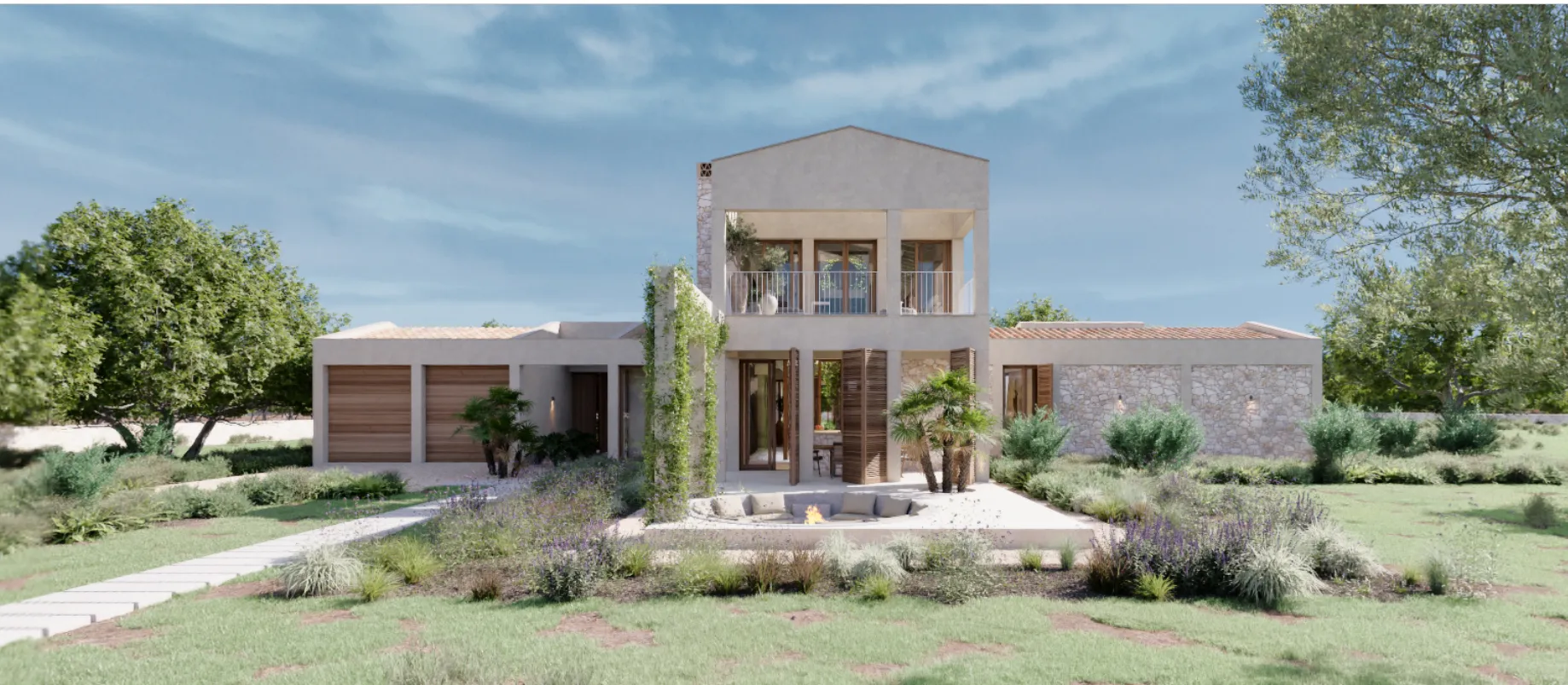 Naturskøn byggegrund med godkendt projekt og panoramaudsigt i Sencelles-1