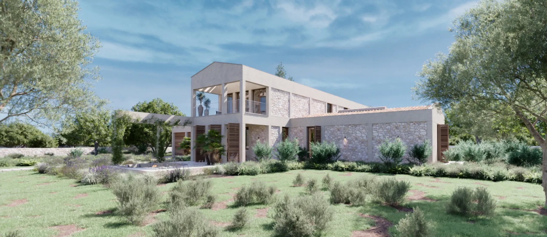 Naturskøn byggegrund med godkendt projekt og panoramaudsigt i Sencelles-14