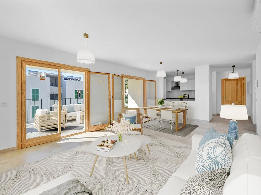 Nueva promoción de apartamentos con piscina comunitaria cerca del mar en Puerto Pollensa-1