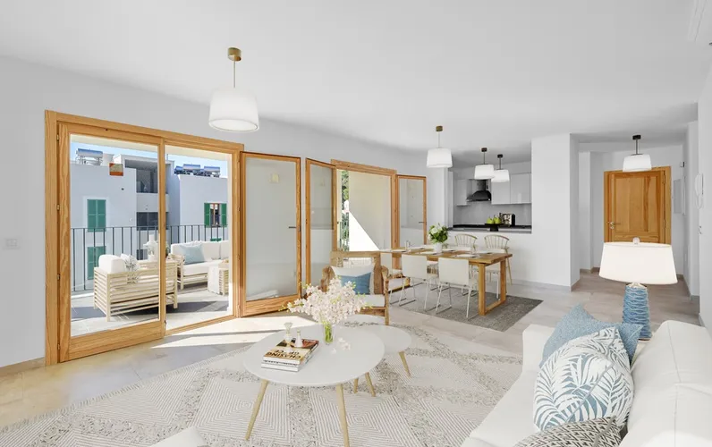 Nueva promoción de apartamentos con piscina comunitaria cerca del mar en Puerto Pollensa