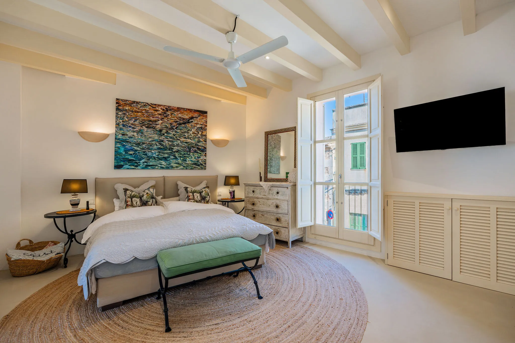 Encantadora casa de pueblo en el corazón de Ses Salines con un jardín idílico-7