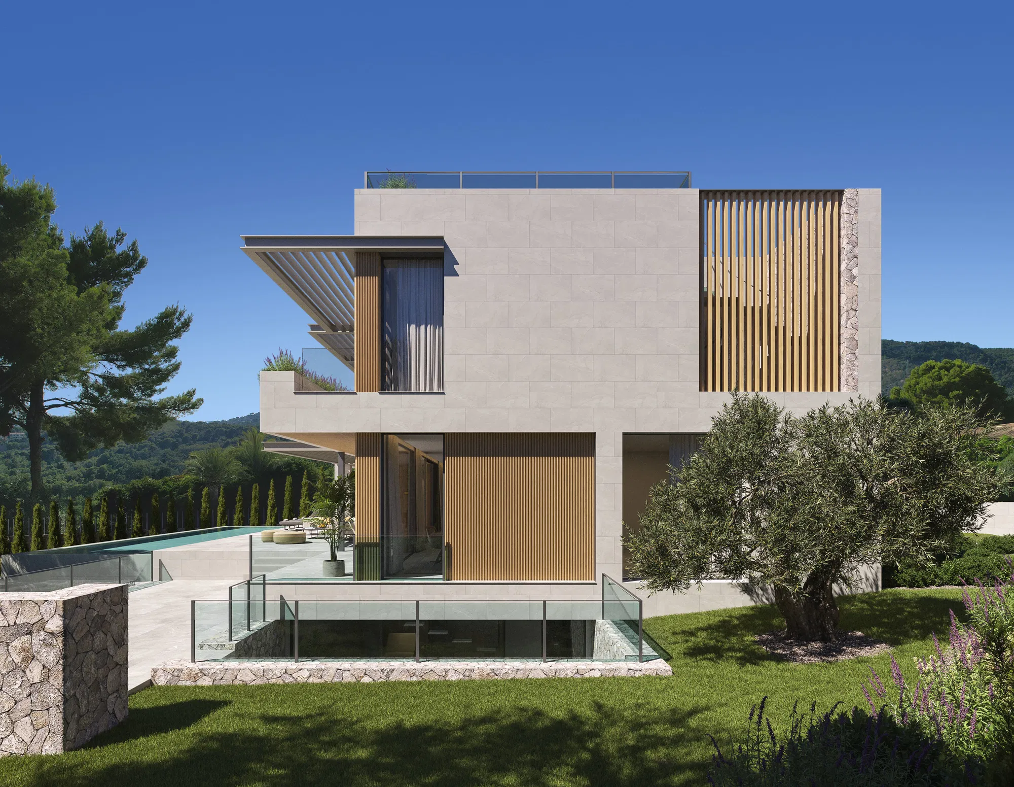 Esclusiva villa di nuova costruzione con vista sul mare-14