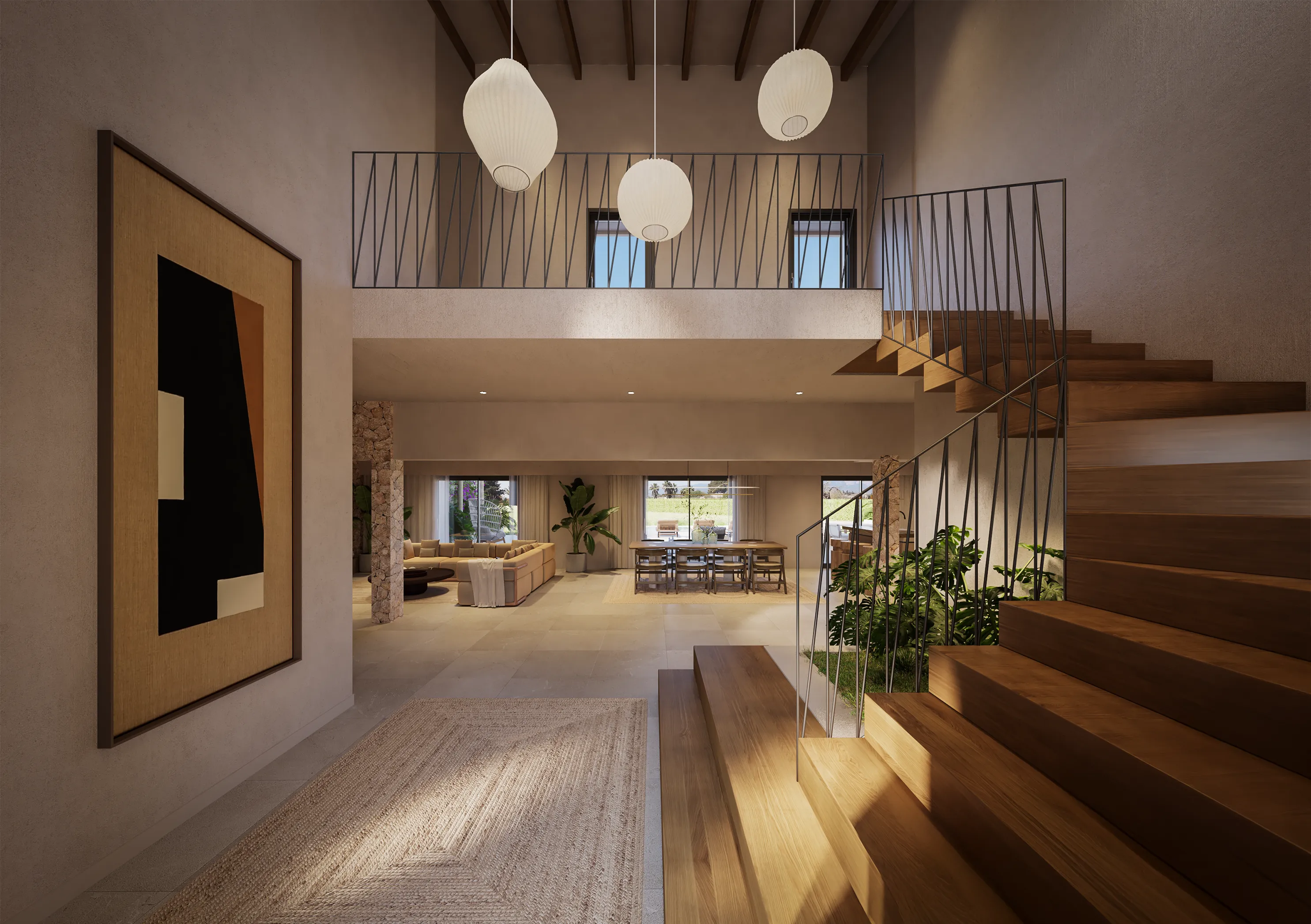 Ruime nieuwbouw finca met uitzicht op de Tramuntana in Inca-6