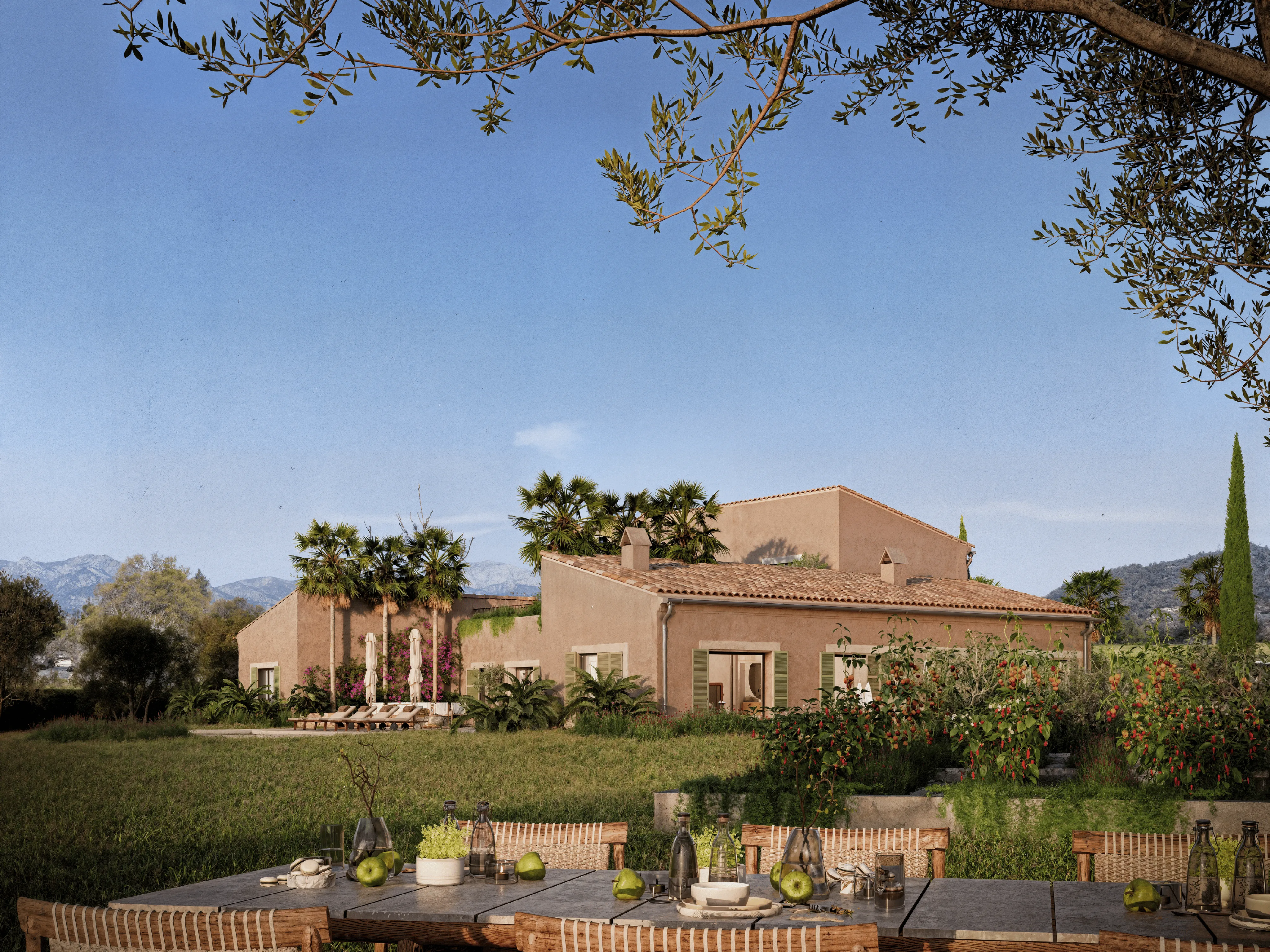 Ruime nieuwbouw finca met uitzicht op de Tramuntana in Inca-2