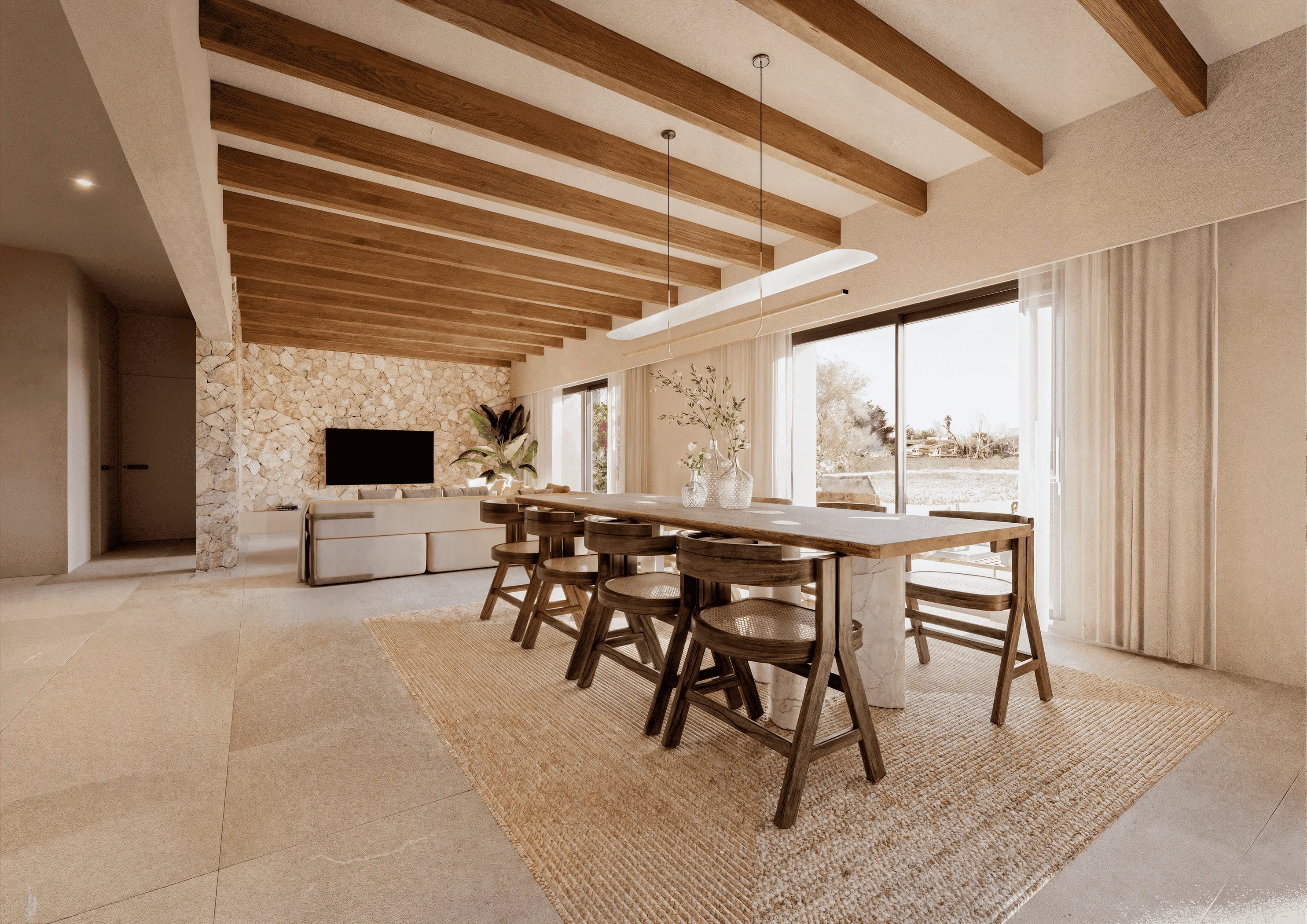 Przestronna nowo wybudowana finca z widokiem na Tramuntana w Inca-5